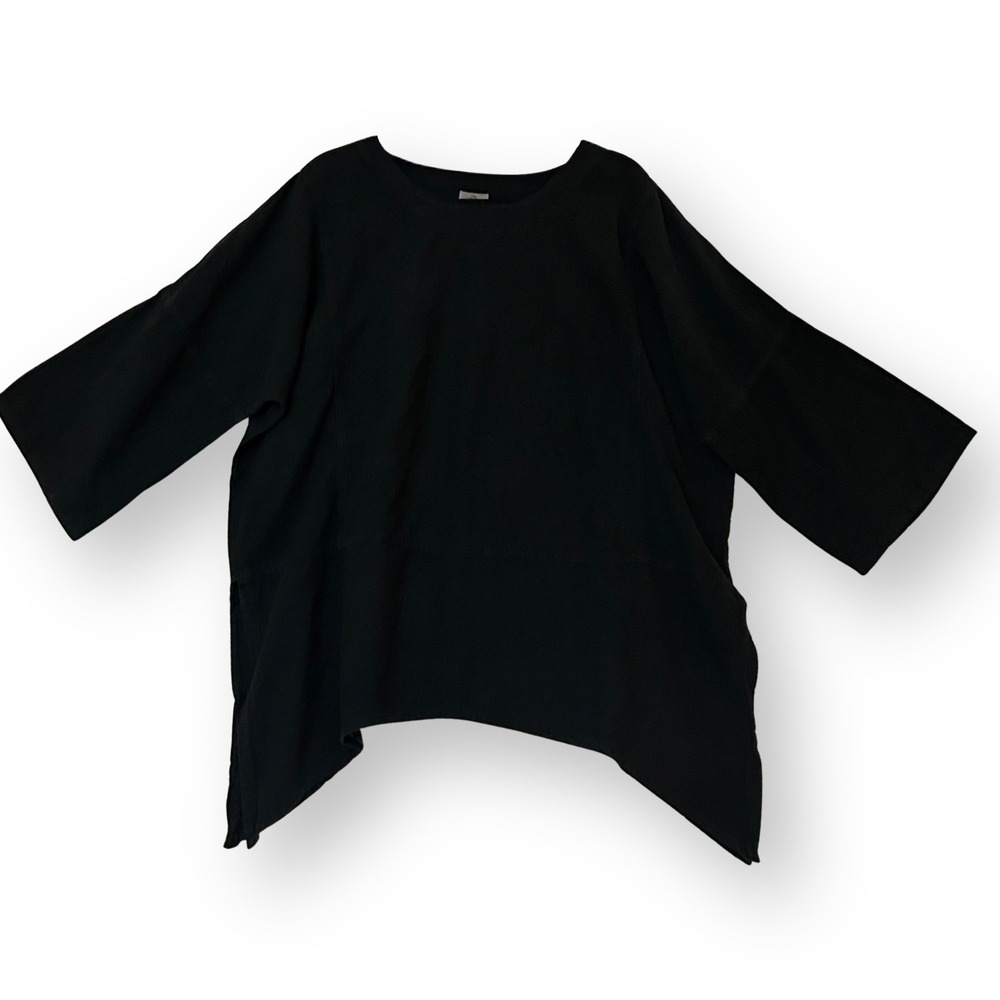 Sea Breeze of California Black 100% Cotton, Pre-Shrunk Oversized Top Large USA